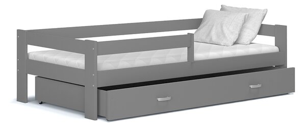 Detská posteľ so zásuvkou HUGO V - 160x80 cm - šedá