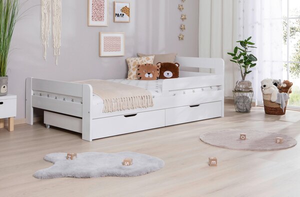 POSTEĽ S ÚLOŽNÝM PRIESTOROM, 120/200 cm biela MID.YOU - Detské izby, Online Only