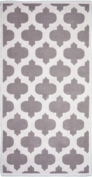 Béžový bavlnený koberec Vitaus Madalyon, 60 × 90 cm