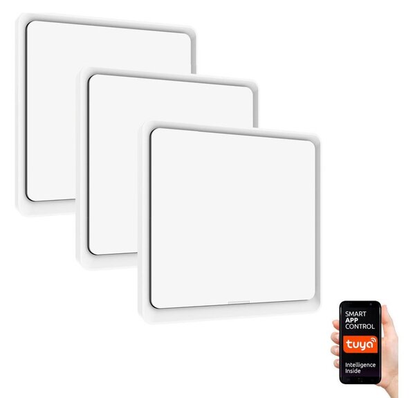 Immax Neo Immax NEO 07512C - SADA 3x Vypínač 1-tlačidlový SMART 230V Wi-Fi Tuya IM0907 + záruka 3 roky zadarmo