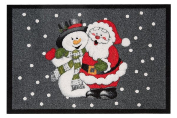 Rohožka Hanse Home Santa a snehuliak, 40 x 60 cm