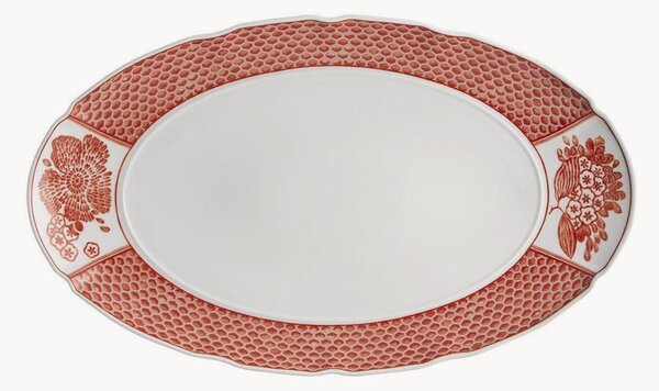 Oválny porcelánový servírovací tanier Coralina Rim