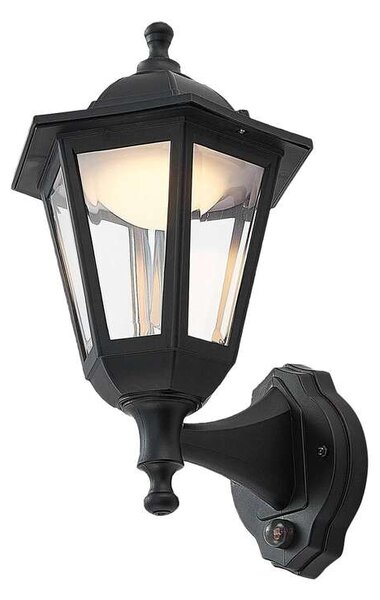 Lindby - Iavo LED Vonkajšie Nástenné Svietidlo w/Sensor Black/Clear Lindby - Lampemesteren