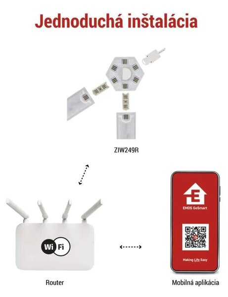GoSmart LED svietidlo Lines čierne, 9 dielov, 34 W, RGBIC stmievateľné, WiFi (ZIW269R)