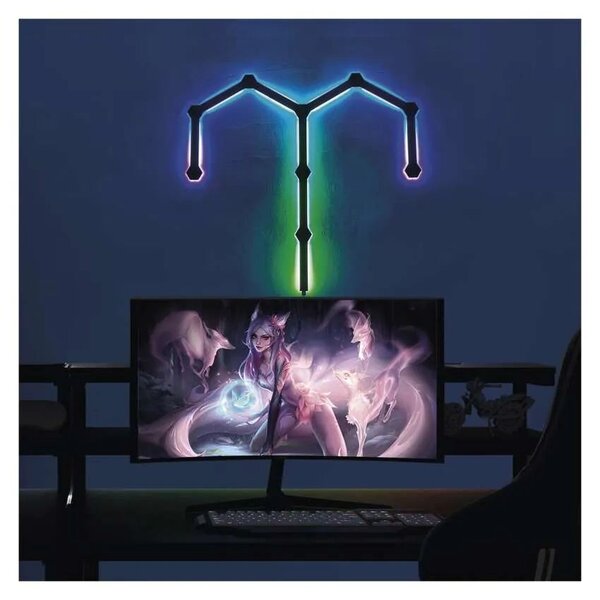 GoSmart LED svietidlo Lines čierne, 9 dielov, 34 W, RGBIC stmievateľné, WiFi (ZIW269R)