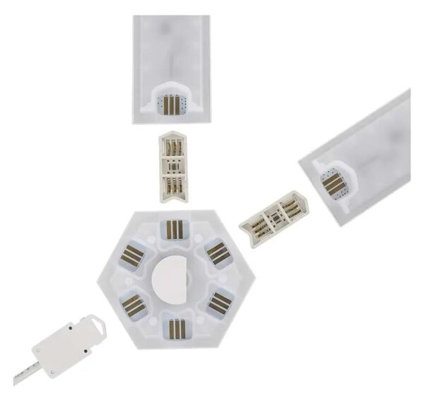 GoSmart LED svietidlo Lines čierne, 9 dielov, 34 W, RGBIC stmievateľné, WiFi (ZIW269R)