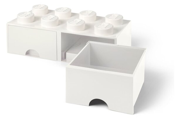 Slonovinovobiely úložný box s dvomi zásuvkami LEGO®