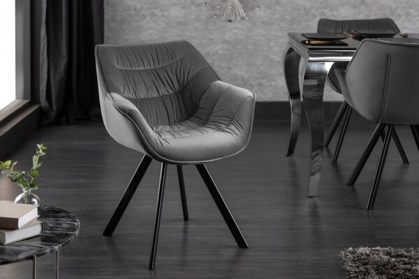 Dizajnová stolička The Dutch Comfort zamat sivá