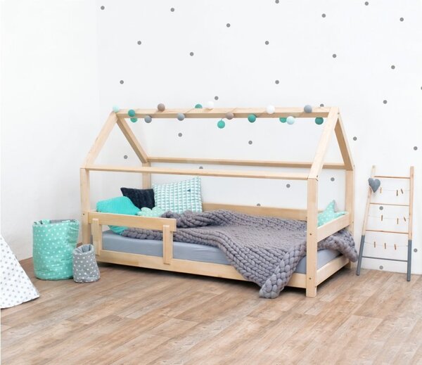Detská Domčekové posteľ z masívu 180x90 cm TEREZA sa zábranami