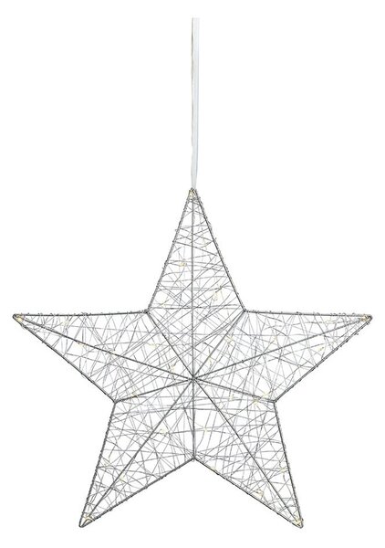 LED svietiaca dekorácia Markslöjd Tjusa Star Silver, ø 50 cm