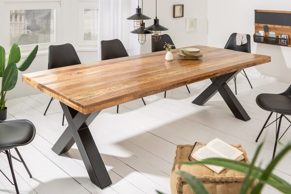 Jedálenský stôl Iron Craft 200cm mango natural 70mm