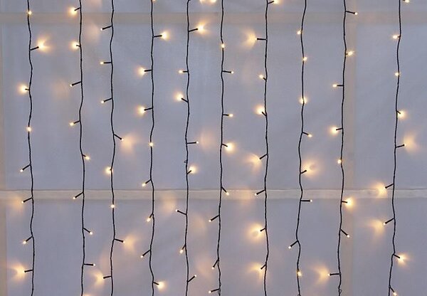 NEXOS diLED svetelný záves 200 LED, teplá biela + napájanie