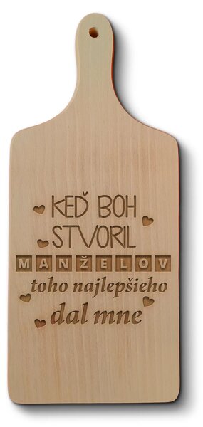 Sablio Doštička na krájanie Keď Boh stvoril manželov