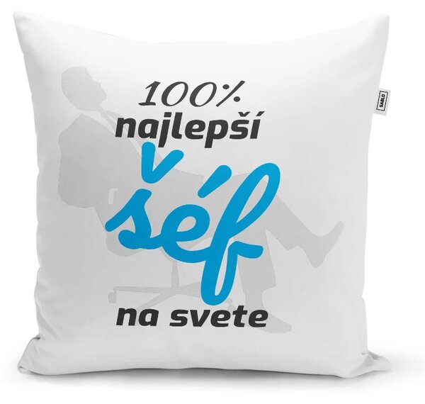 Sablio Vankúš 100% najlepší šéf na svete: 40x40 cm