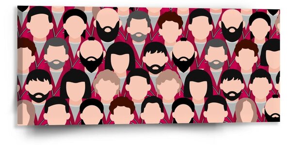 Sablio Obraz Money heist Anonymné tváre - 110x50 cm