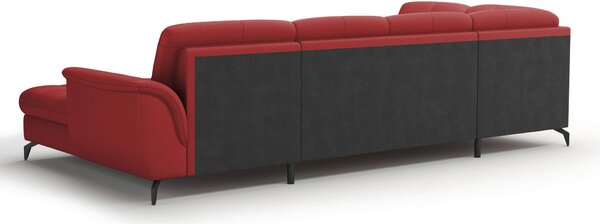 SEDACIA SÚPRAVA, textil, koža, červená Sit & More - Sedačky, Online Only