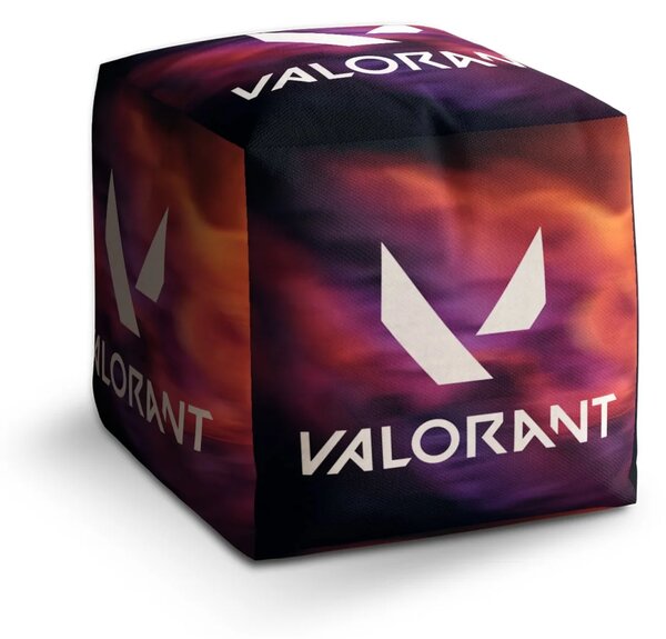Sablio Taburet Cube VALORANT Glow - 40x40x40 cm