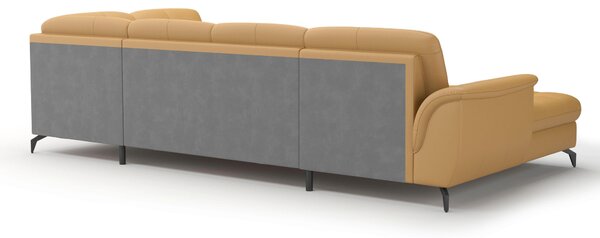 SEDACIA SÚPRAVA, textil, koža, kari žltá Sit & More - Sedačky, Online Only