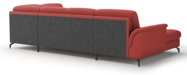 SEDACIA SÚPRAVA, textil, koža, červená Sit & More - Sedačky, Online Only