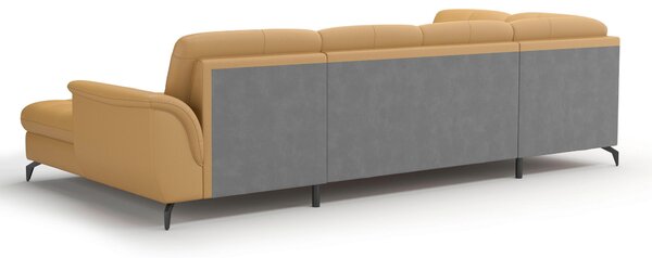 SEDACIA SÚPRAVA, textil, koža, kari žltá Sit & More - Sedačky, Online Only