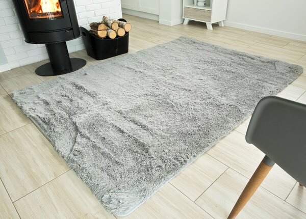 Plyšový koberec TOP - svetlo šedý