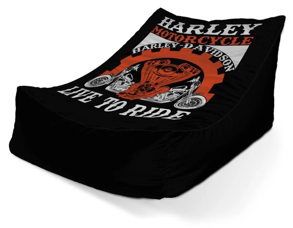 Sablio Sedací vak Lounge Harley-Davidson Live to ride - 80 x 95 x 50 cm