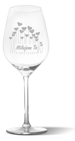 Sablio Pohár na víno Milujem ťa 2 49 cl