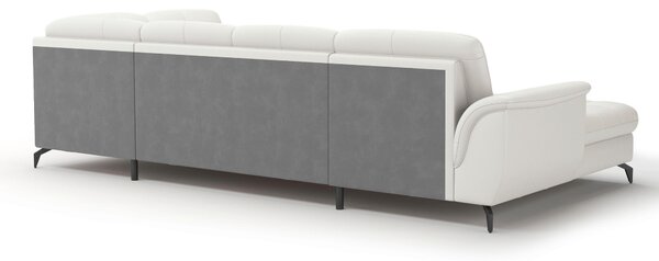 SEDACIA SÚPRAVA, textil, koža, biela Sit & More - Sedačky, Online Only
