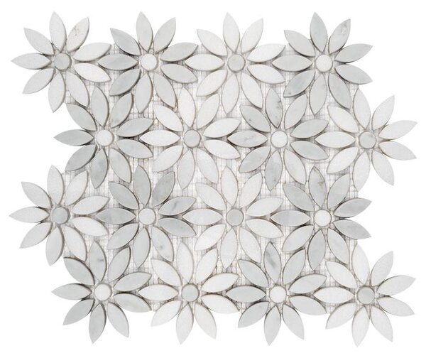 DUNIN - Manorial Carrara White Bloom Mramorová mozaika DUNIN (28,5 x 31,5 cm / 1 ks)