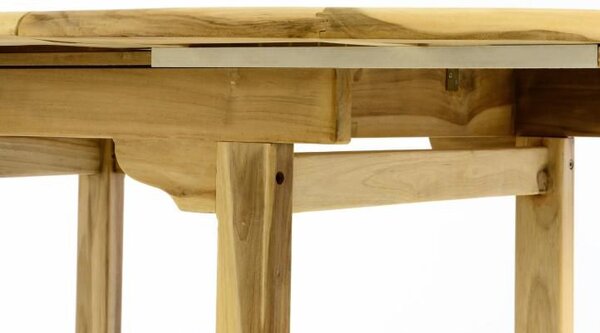 Záhradný jedálenský stôl z teakového dreva DIVERO - 120/170 cm