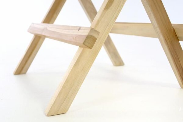 Skladací záhradný stolík DIVERO - teakové drevo neošetrené - 50 cm