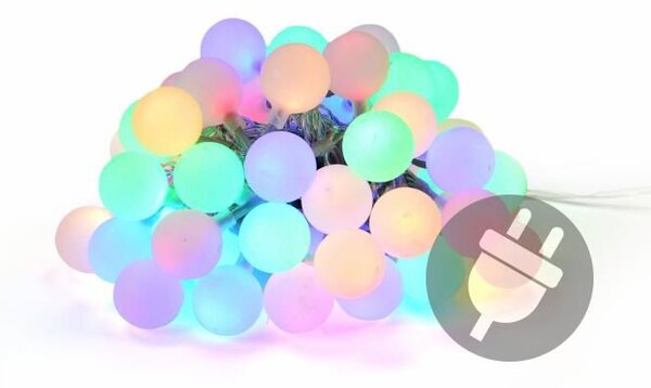 Záhradné párty osvetlenie - vonkajšia 50 LED pastelové farby