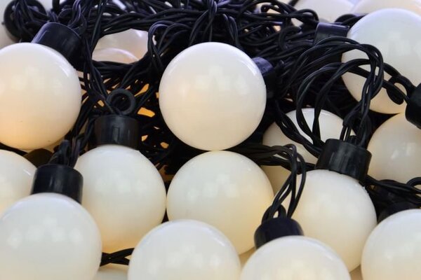 Záhradné párty osvetlenie – vonkajšie, 20 LED, teplá biela