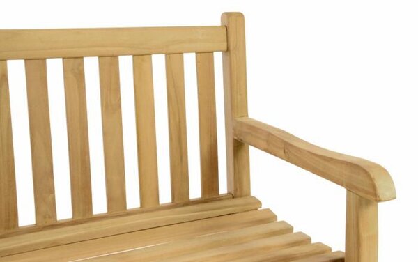 Záhradná lavica DIVERO - ošetrené teakové drevo - 130 cm