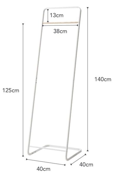 Biely kovový stojan na oblečenie Tower – YAMAZAKI