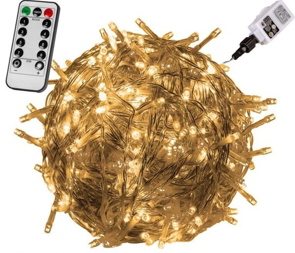 VOLTRONIC® 59751 Vianočné LED osvetlenie 5 m - teple biela 50 LED + ovládač