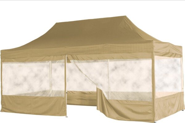 Záhradný párty stan 3 x 6 m INSTENT - nožnicový - champagne