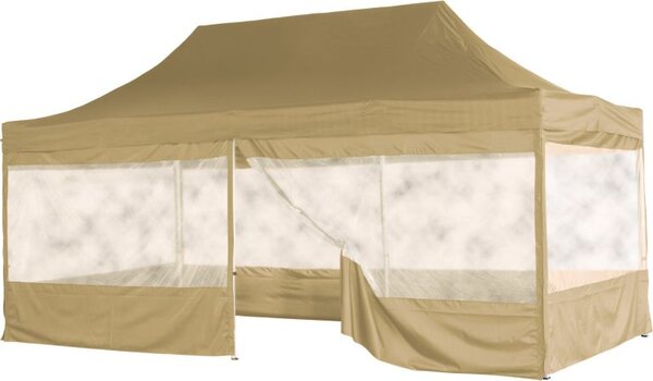 Záhradný párty stan 3 x 6 m INSTENT - nožnicový - champagne