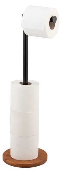 Čierno-hnedý oceľový stojan na toaletný papier Serro – Wenko