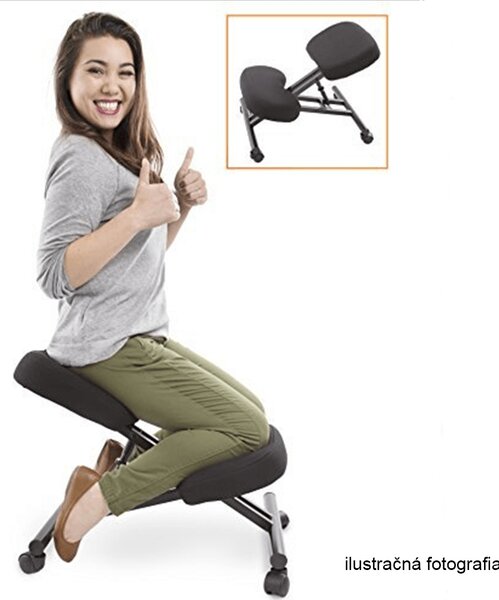 KONDELA Ergonomická kľakačka, sivohnedá Taupe/buk, FLONET