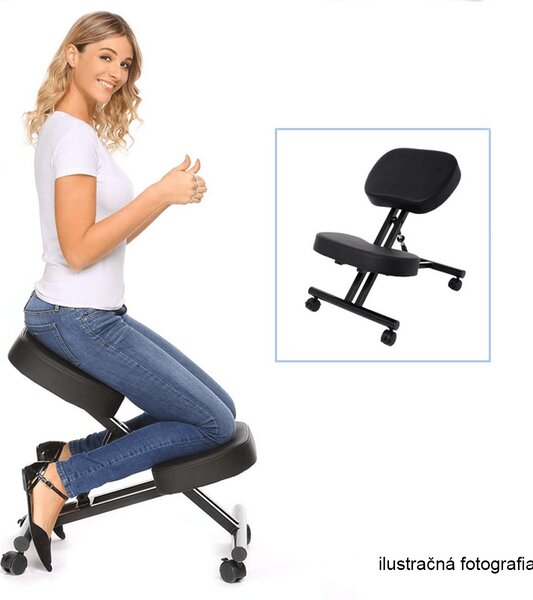 KONDELA Ergonomická kľakačka, sivohnedá Taupe/buk, FLONET
