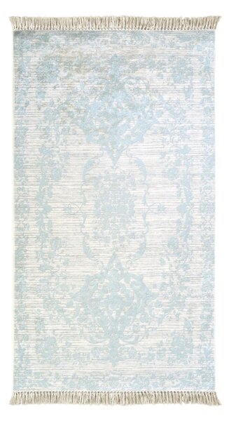 Tyrkysovomodrý koberec Vitaus Hali Gobekli, 50 × 80 cm