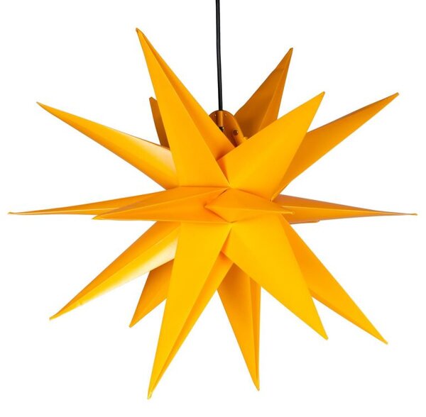 Nexos 67068 Vianočná dekorácia - hviezda s časovačom 1 LED, 55 cm, žltá