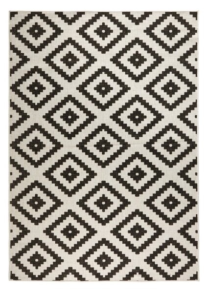 Čierno-krémová vonkajší koberec NORTHRUGS Malta, 200 x 290 cm
