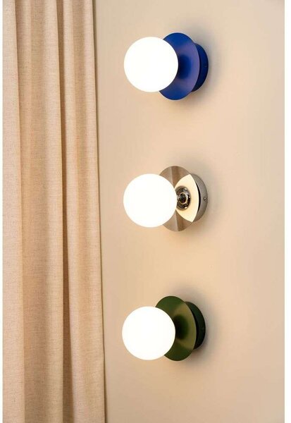 Globen Lighting - Art Deco Nástenné Svietidlo/Stropné Lampa IP44 Blue/White