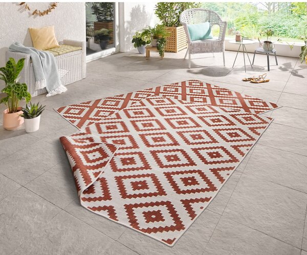 Hnedo-krémový vonkajší koberec NORTHRUGS Malta, 160 x 230 cm