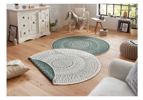 Zelený vonkajší koberec NORTHRUGS Porto, ø 140 cm