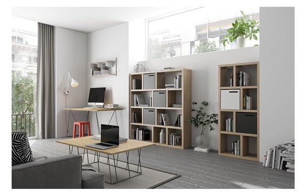 Knižnica v dekore duba v prírodnej farbe 70x159 cm Berlin – TemaHome