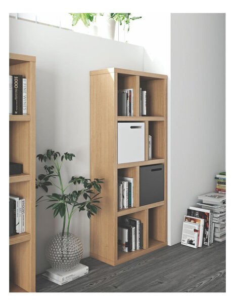 Knižnica v dekore duba v prírodnej farbe 70x159 cm Berlin – TemaHome