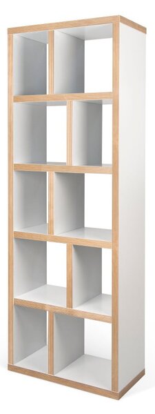 Knižnica v bielo-prírodnej farbe 70x198 cm Berlin – TemaHome